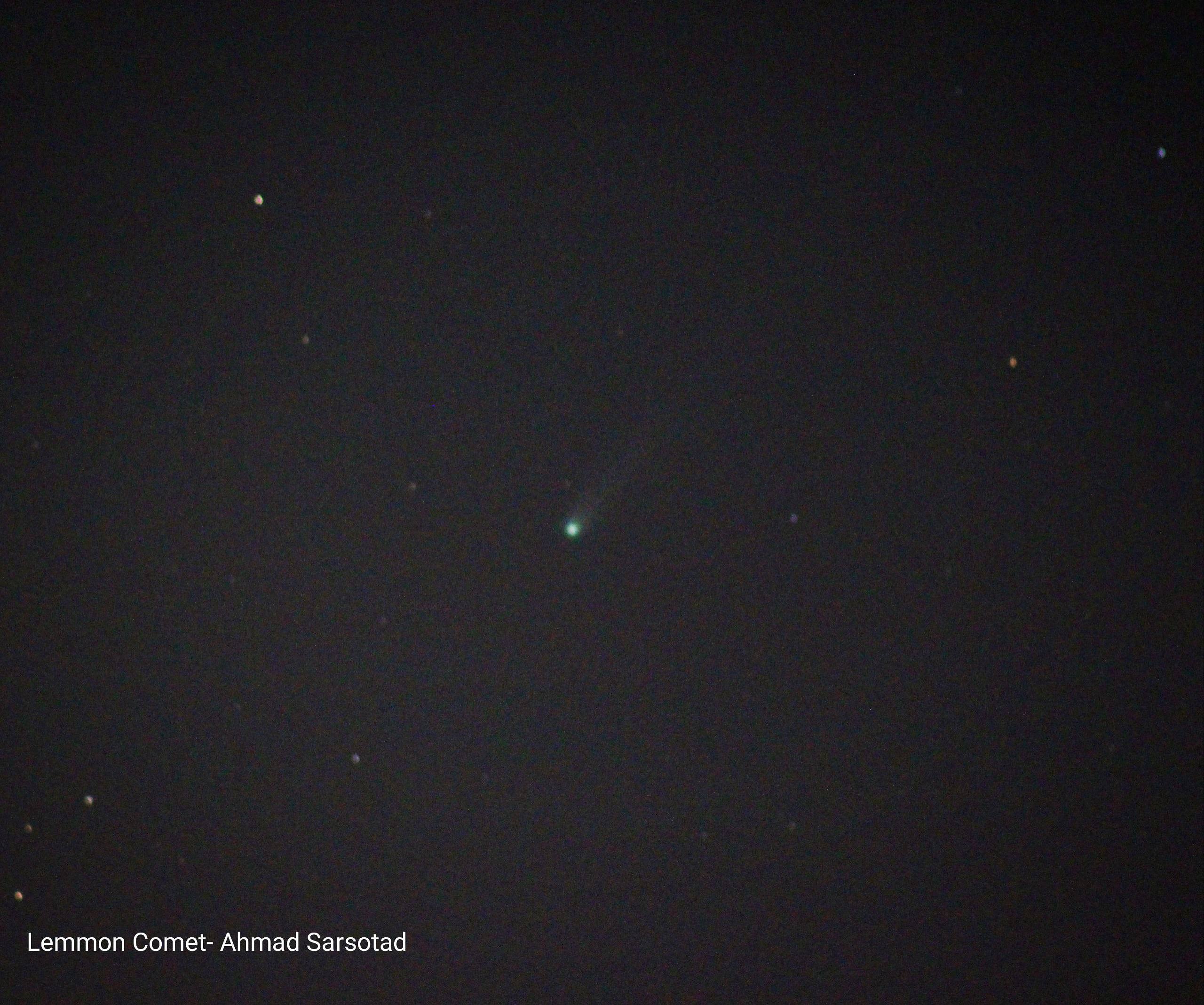 رصد دنباله دار لمون بر فراز شهر جهانی یزد